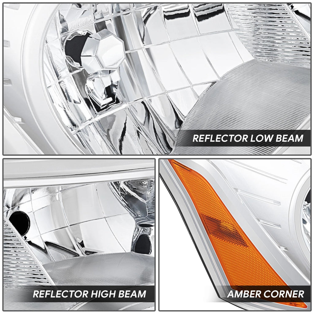 Right Side Headlight Lamp w/Chrome Housing for Ford Transit 150 250 350 (2015–2023)