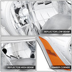 Right Side Headlight Lamp w/Chrome Housing for Ford Transit 150 250 350 (2015–2023)