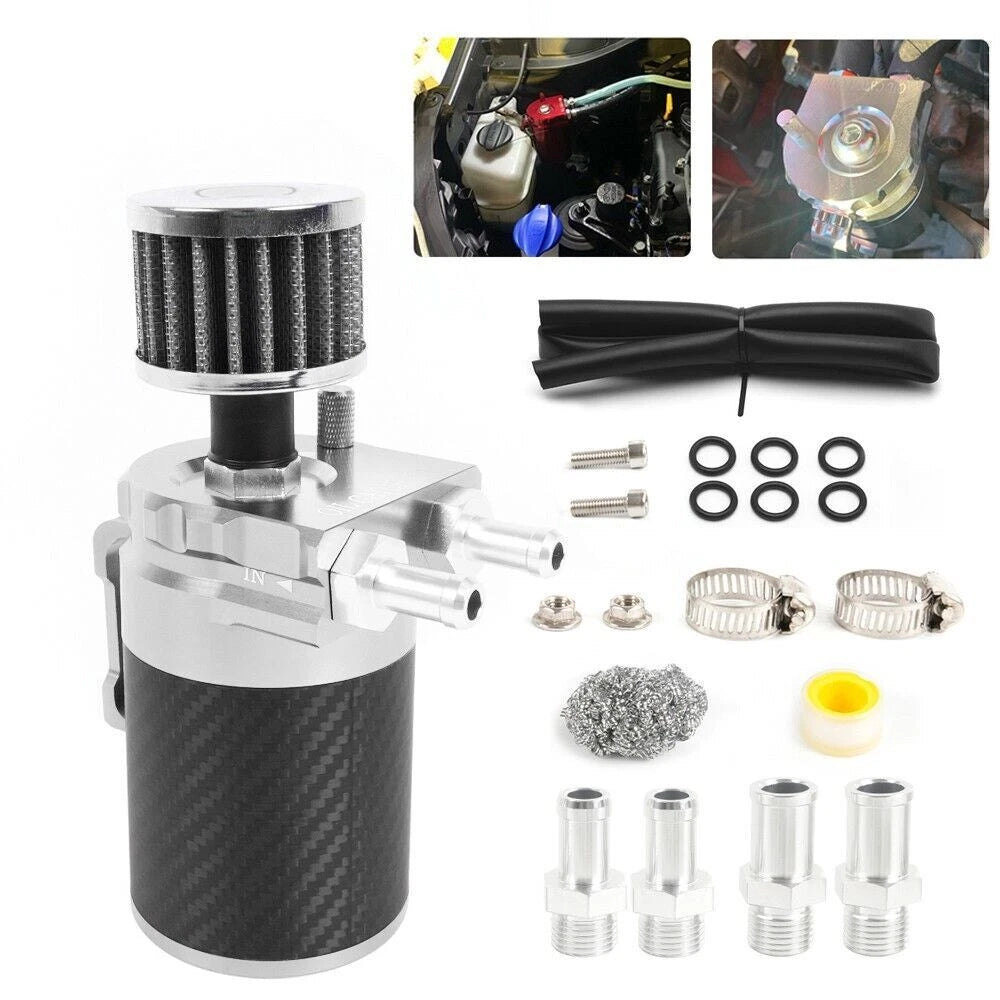 Baffled Oil Catch Can for Universal Applications