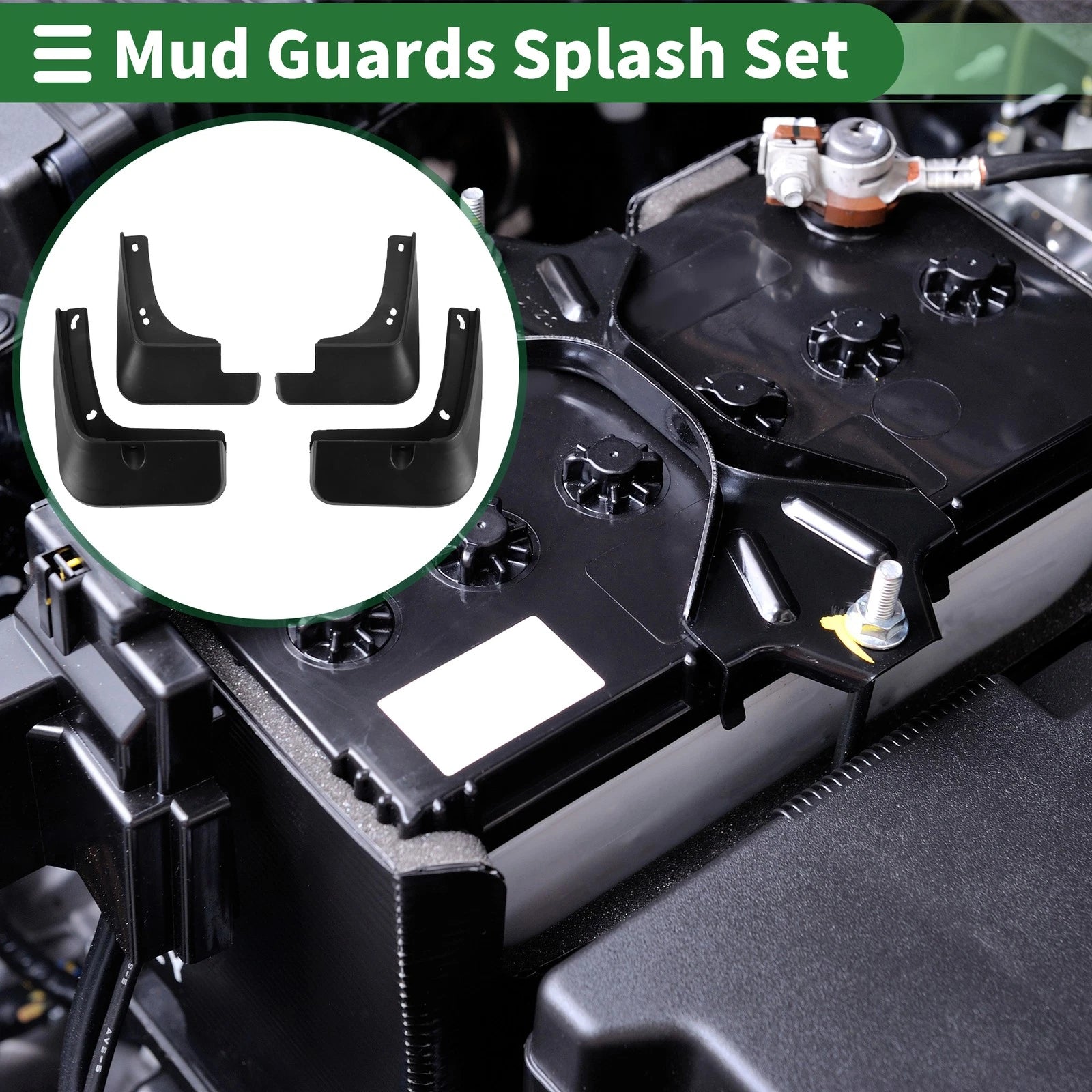 Mud Flaps Splash Guards for Kia K3 Saloon (2019–2021) W/ Mount Accessories