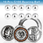 Set of 10 Precision 17.0mm Steel Ball Bearings G100