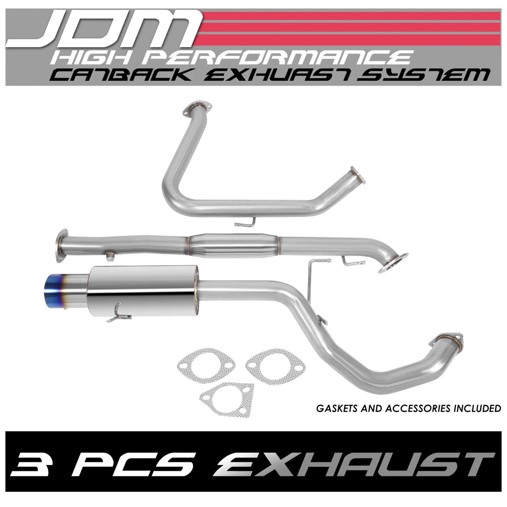 Catback Exhaust for Mitsubishi Galant 1999–2003 w/ 4" Muffler Tip & Silencer