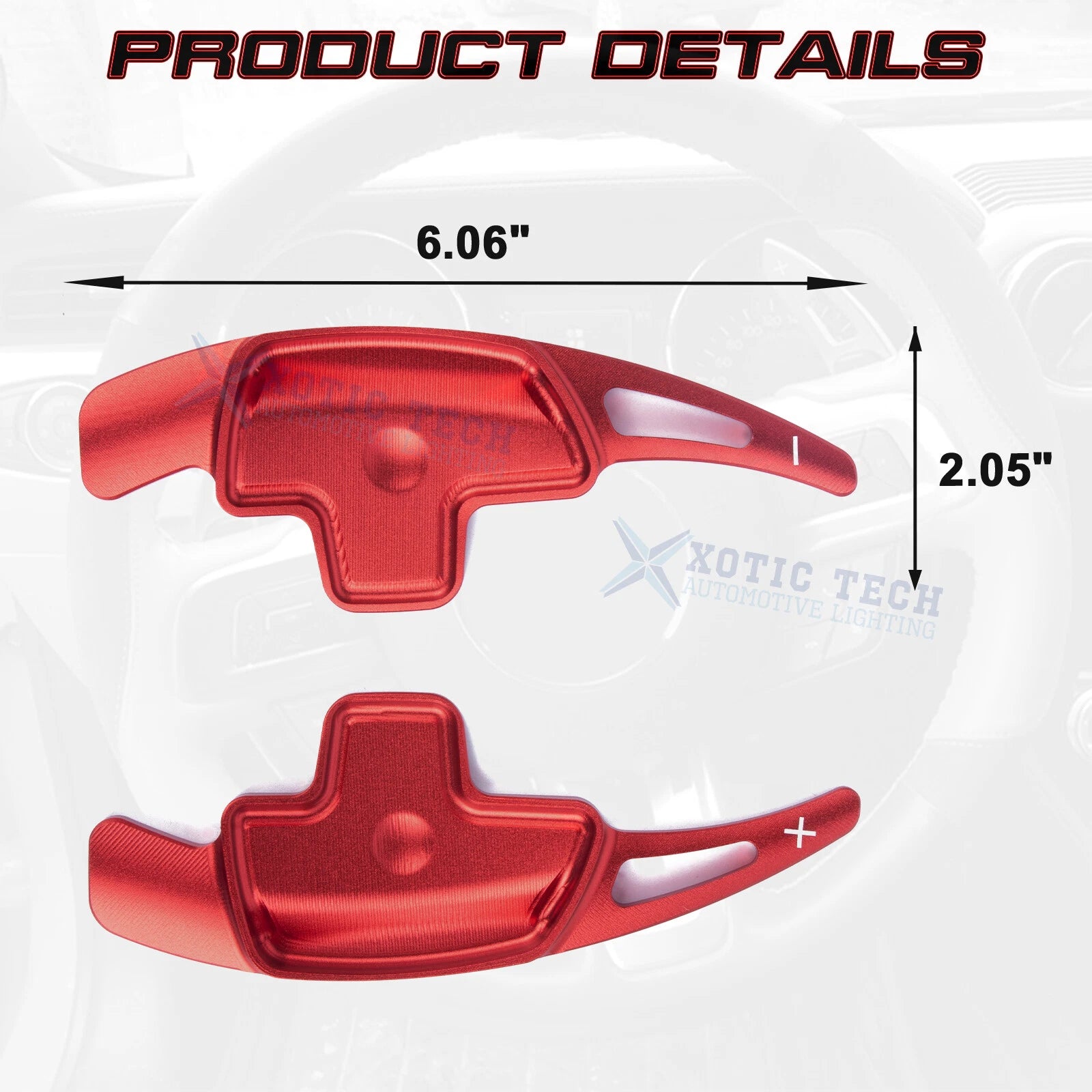 Red Aluminum Paddle Shifter Extension for Mercedes-Benz C/E/S/GLA/GLC/GLS (2016-2019)