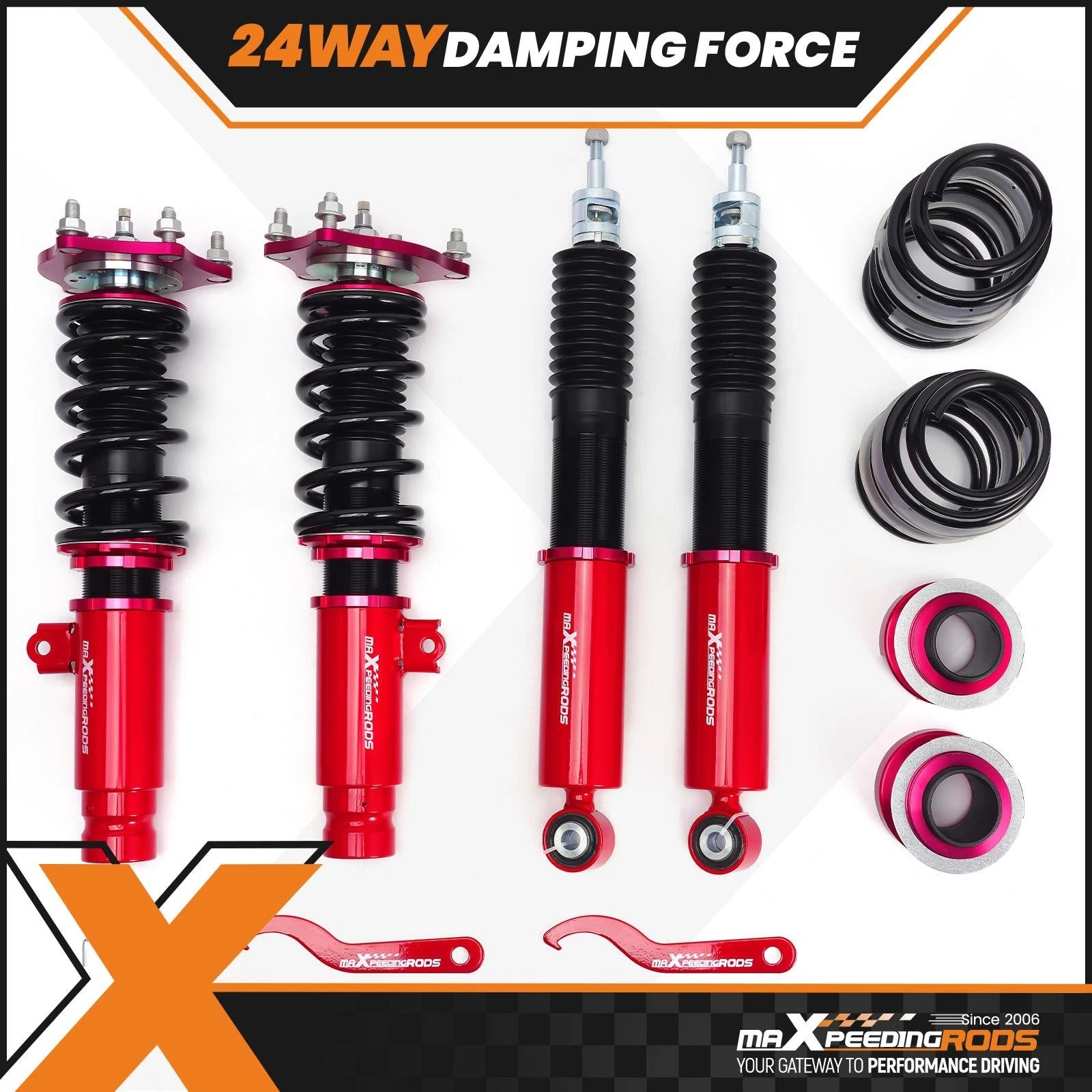 Adjustable Coilovers for Honda Civic FK Hatchback (2016–2021)