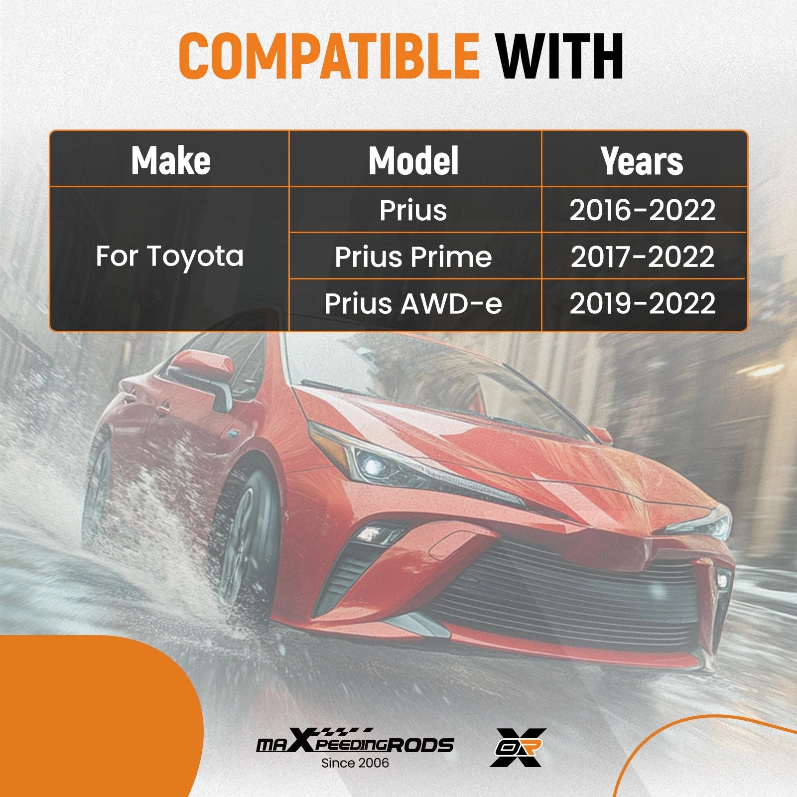 Rear Quarter Moldings for Toyota Prius Prime (2017-2022)