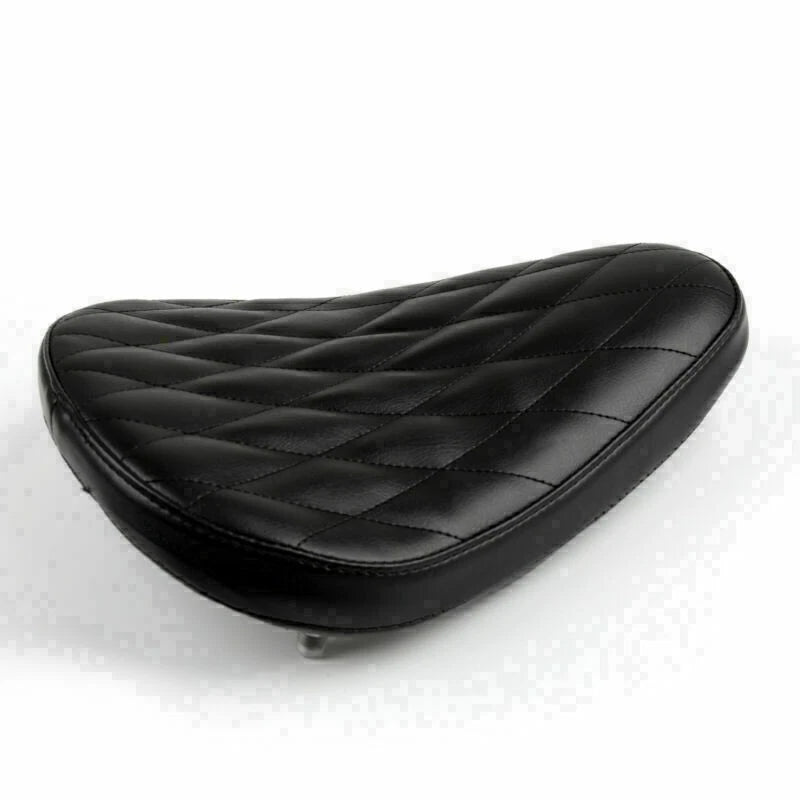 Diamond Leather Solo Saddle Seat for Chopper Bobber Custom SX CB 650 (1970–2023)