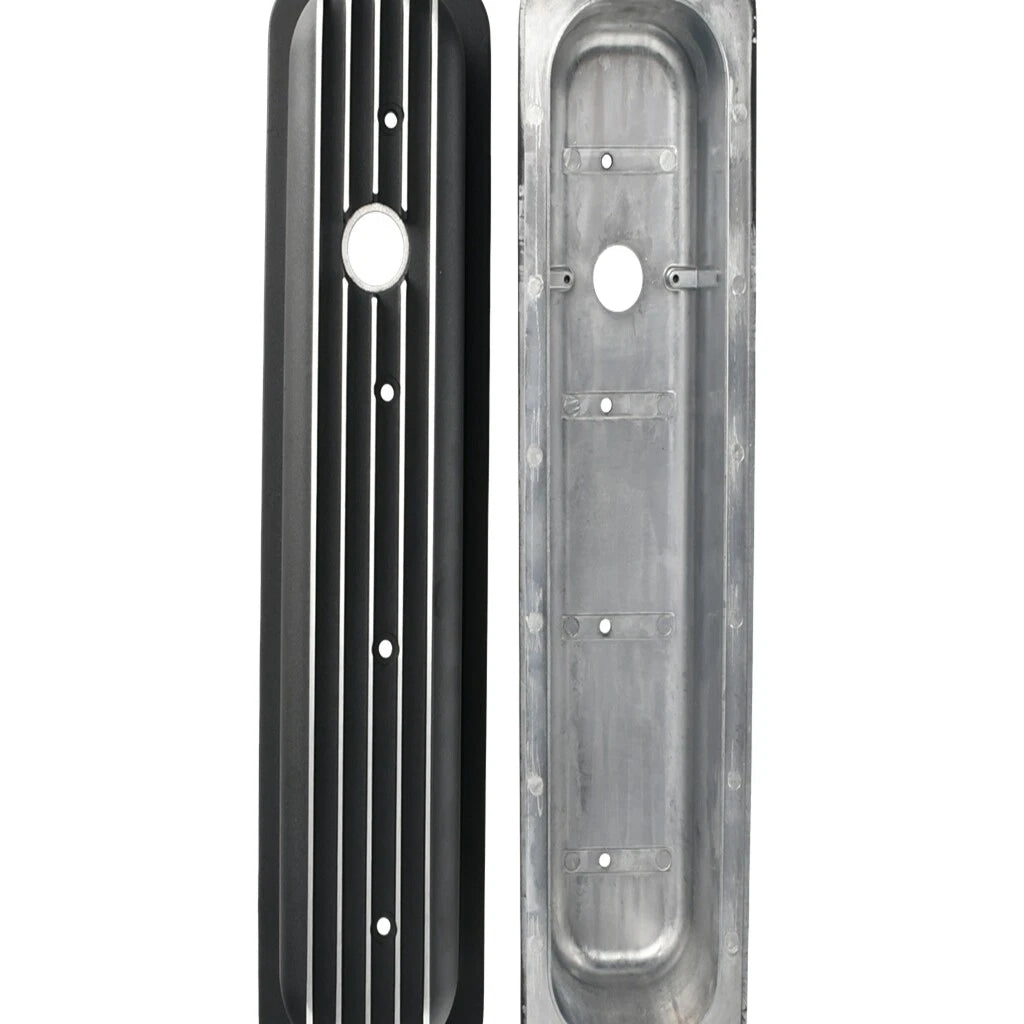Aluminum Tall Finned Black Valve Covers for SBC 5.0L 5.7L (1987–1997)