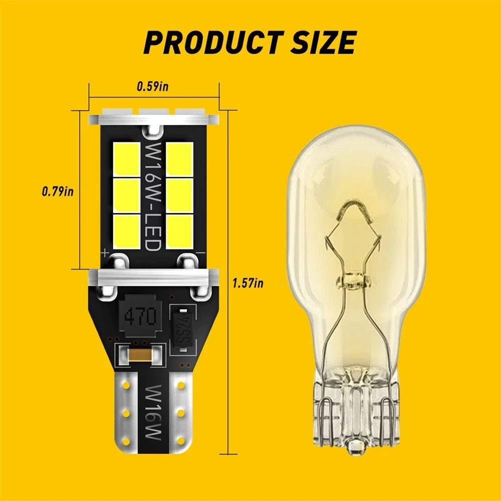 Set of 4 AUXITO T15 LED Reverse Light Bulbs for Various Models