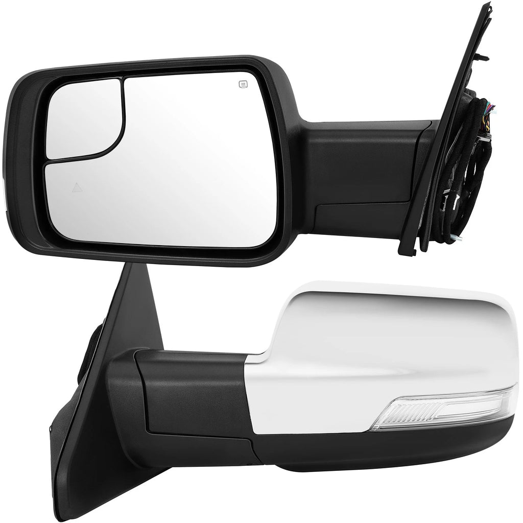 Power W/Signal Mirrors Pair Set for Dodge Ram (2019–2022) Temperature Sensor, BSM