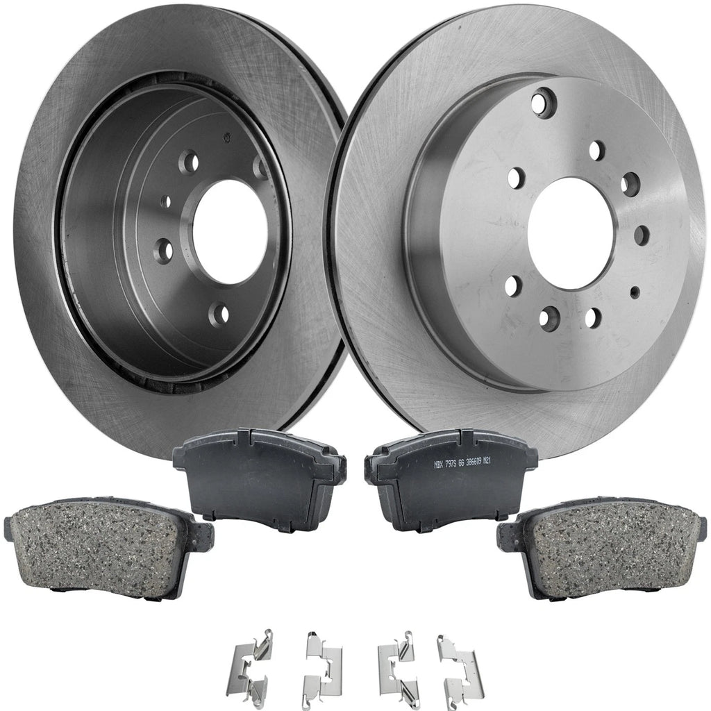 Rear Brake Disc Rotors and Pads Kit for Mazda CX-7 (2007–2012)