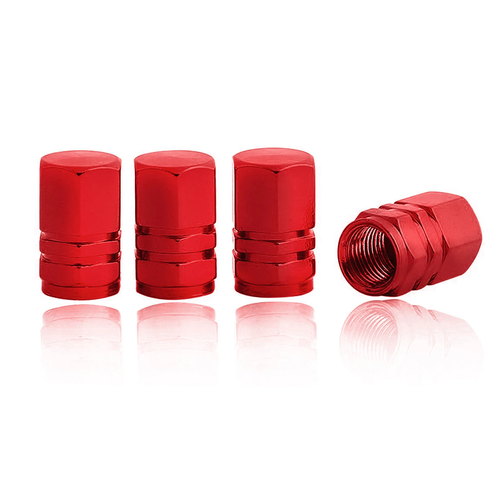 4-Pack Aluminum Tire Valve Caps for Car (Set 4) (Universal, 2000–2025)