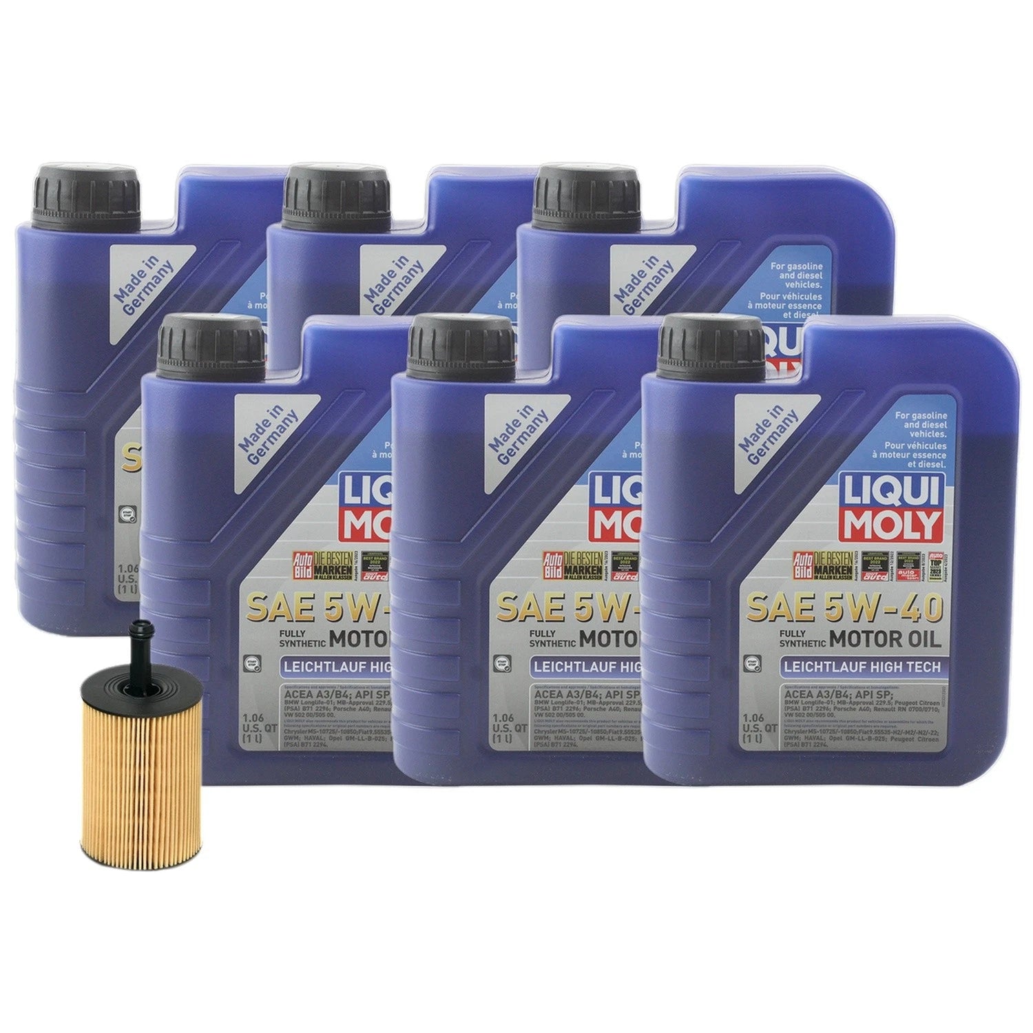 6L Engine Oil Change Kit for Volkswagen CC Jetta (2011–2017) - 5W40