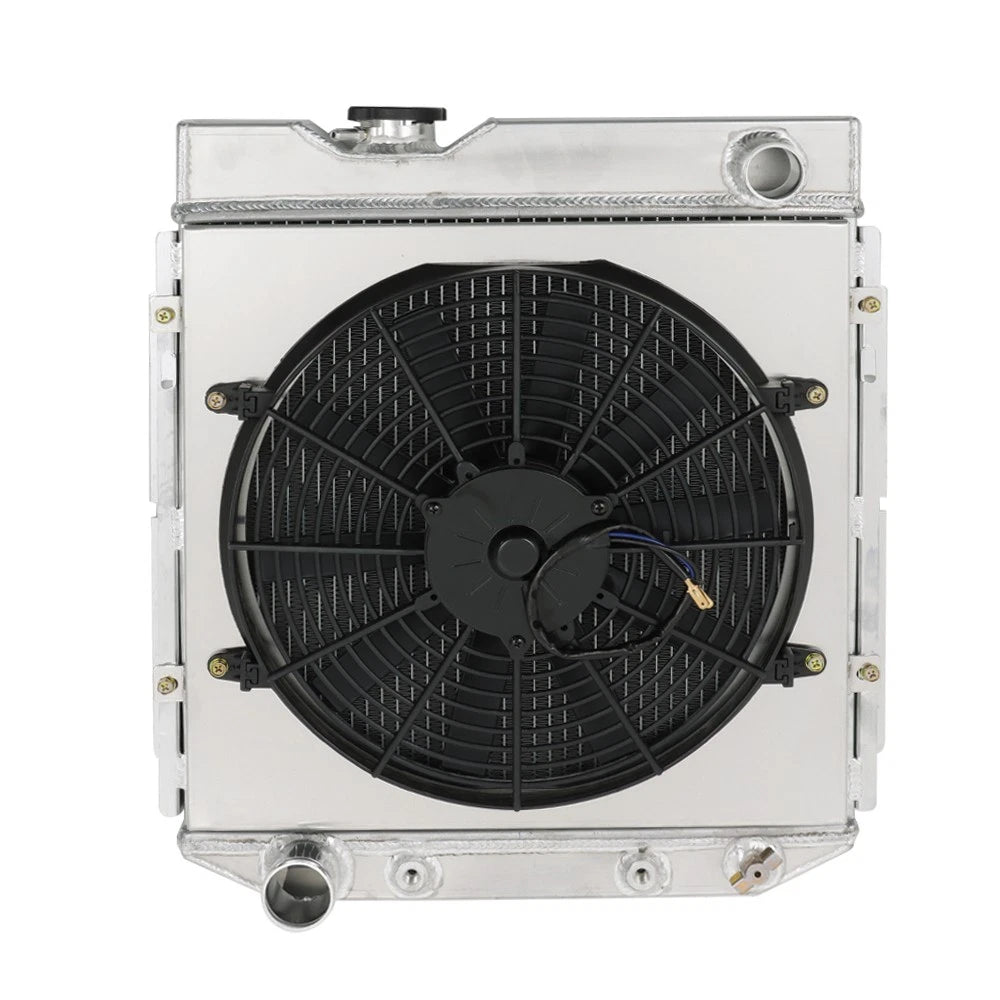 3 Row Aluminum Radiator with Shroud Fan for Ford Ranchero V8 (1960–1965)