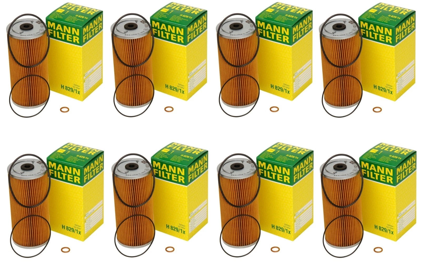 Set of 8 Engine Oil Filters for Mercedes W124 R129 W140 A124 C124 E420 S500