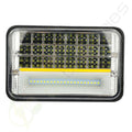 1pc 4"x6" Ultra White Hi/Low Beam DRL Square Headlight Universal
