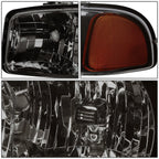 Smoked Housing Headlight + Amber Corner + LED Fog Light Kit for GMC Sierra/Yukon (1999–2006)