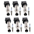 Set of 6 Ignition Coils & 6 Iridium Spark Plugs for Audi VW Touareg (2004–2010)