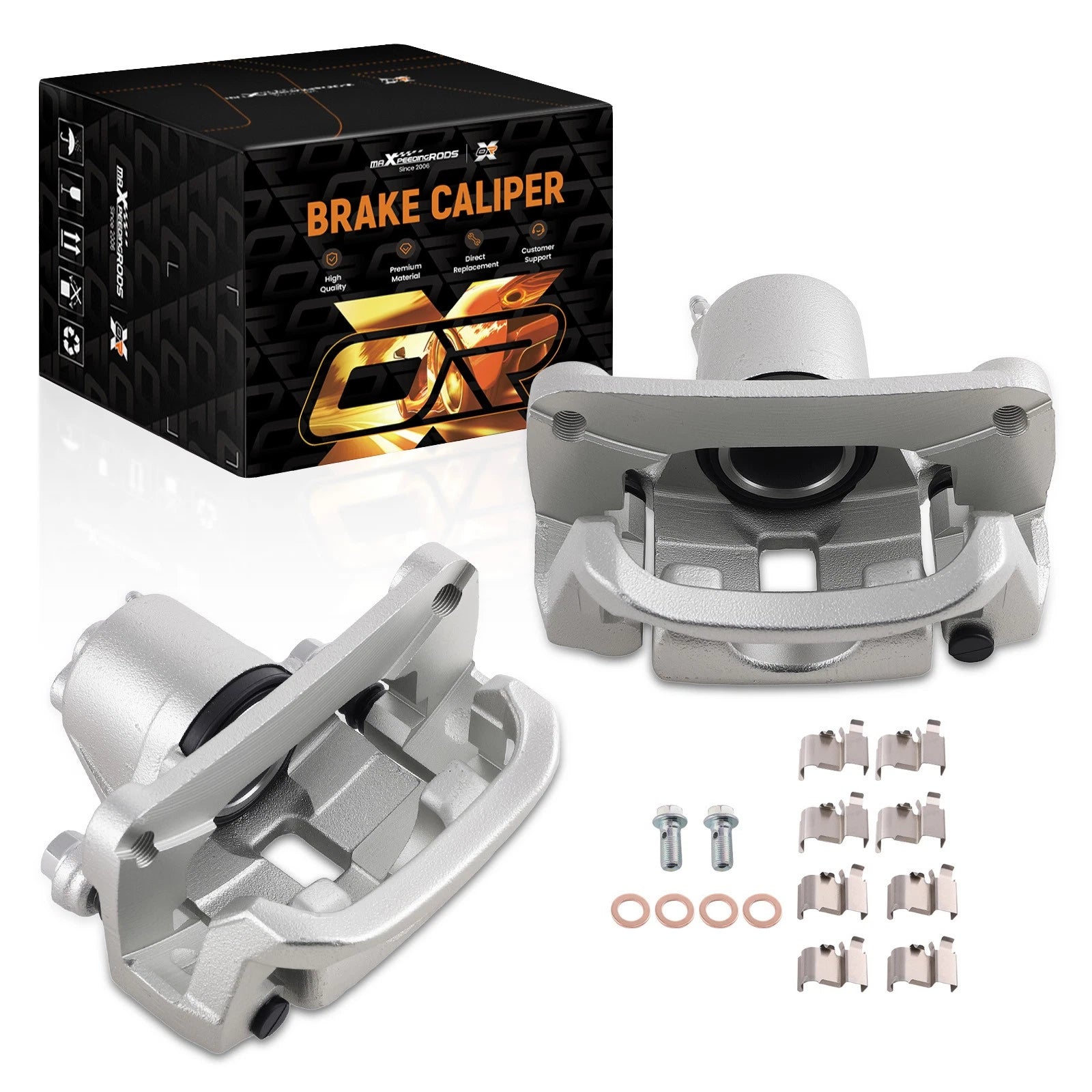 Rear Brake Caliper Set w/ Bracket for Toyota Sequoia Tundra (2008–2017)