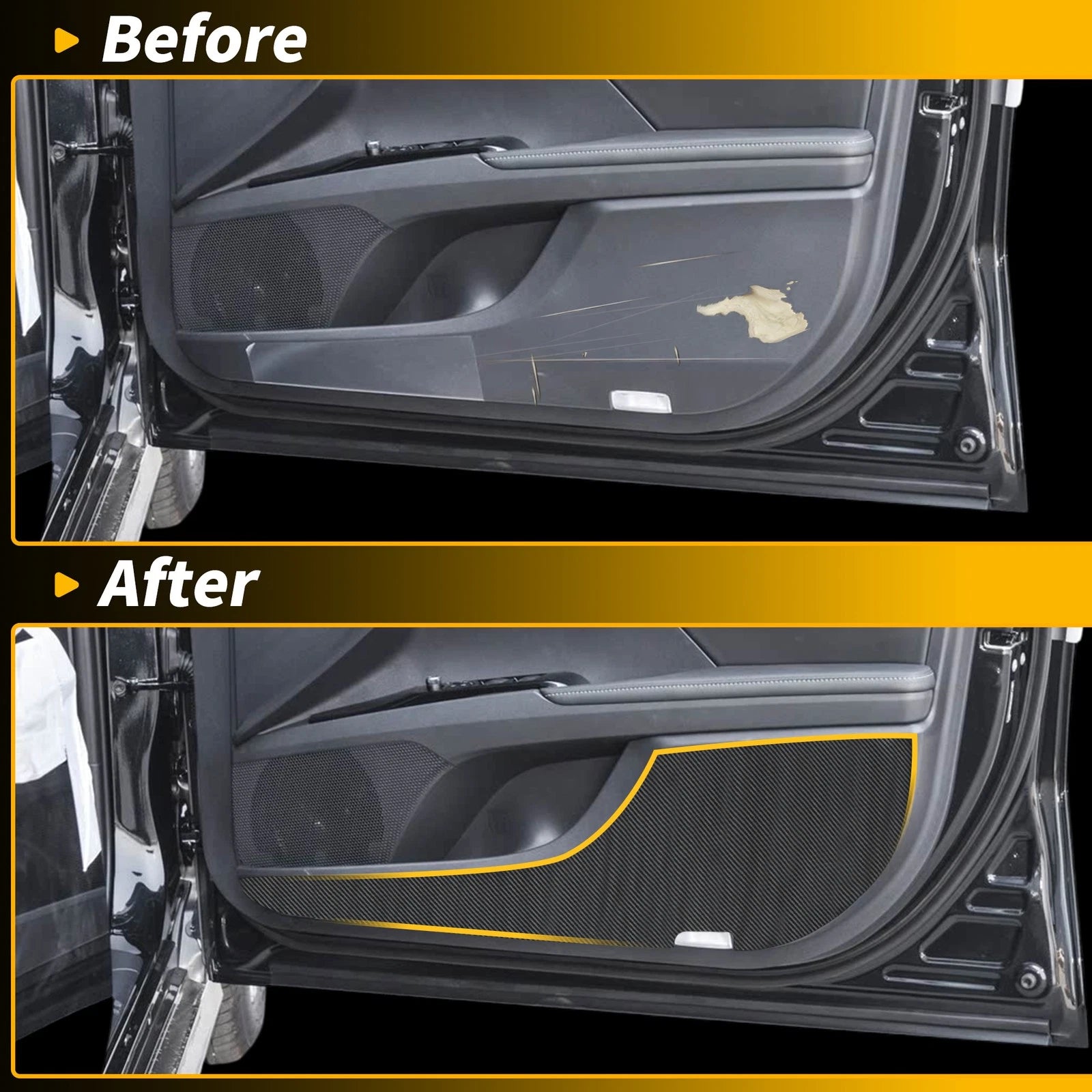 Car Door Anti Kick Pad Sticker Scratch Protector for Toyota Camry (2018–2025)