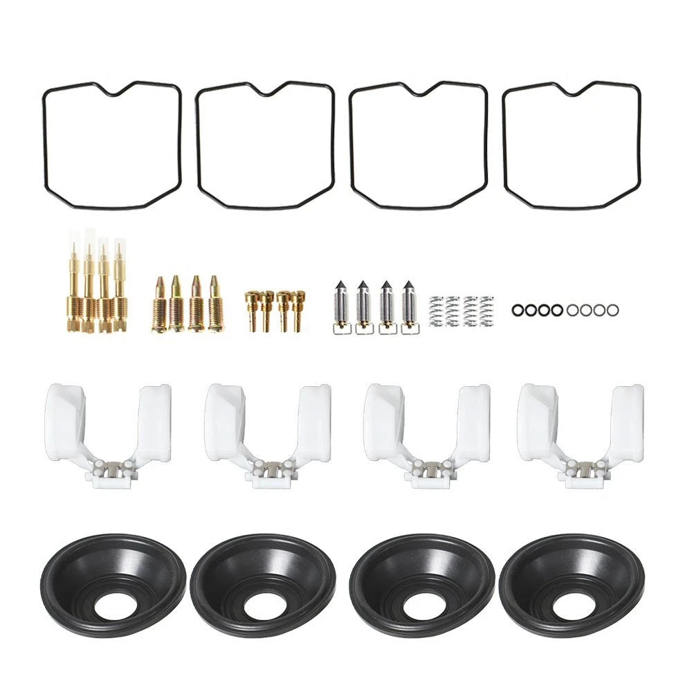 4X Carburetor Repair Kit with Diaphragm & Float for Kawasaki ZX1100 GPz1100 (1995–1997)