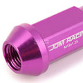 20 PCS Open End M12x1.25 50mm Tall Purple Universal JDM Lug Nut Set