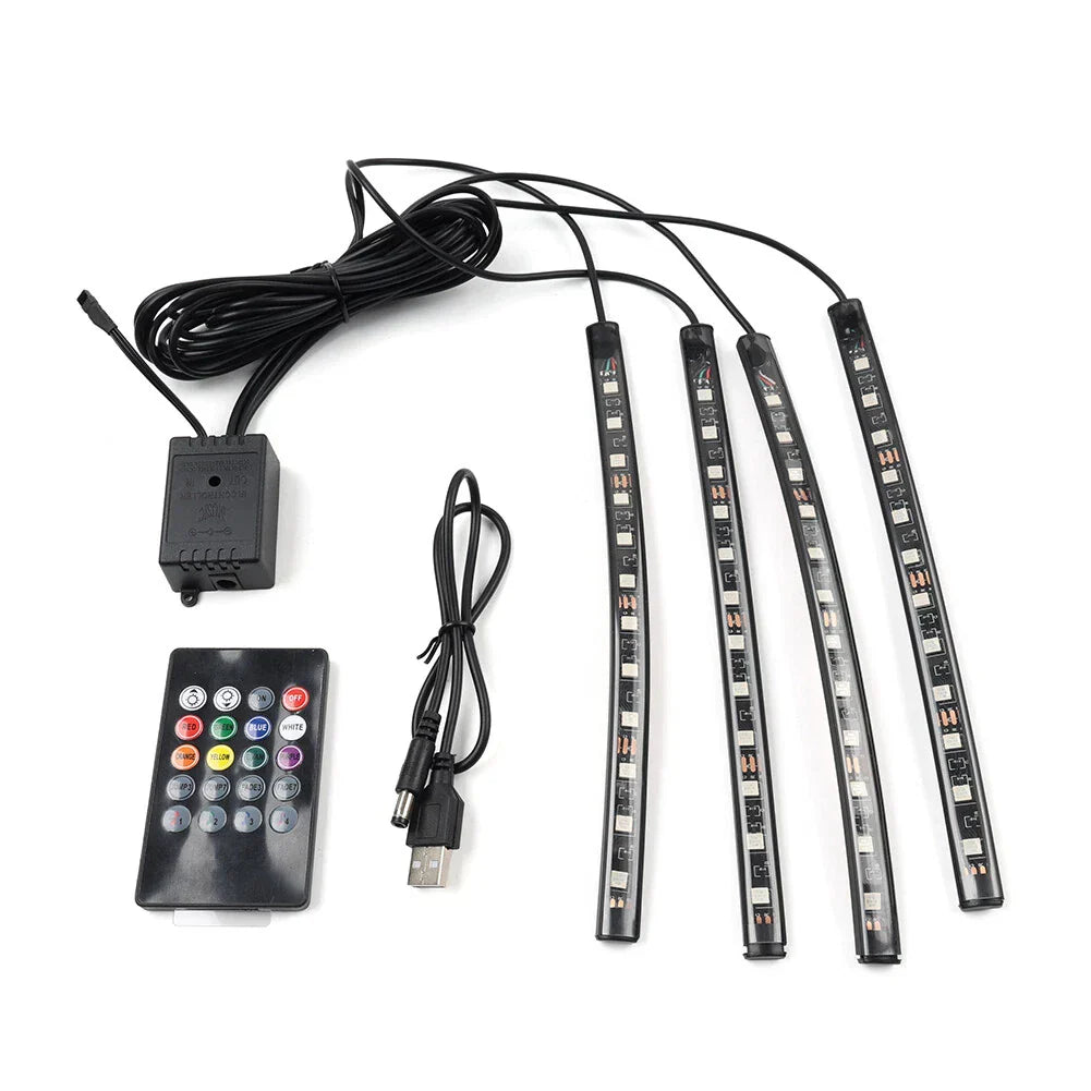 RGB Remote Control LED Floor Atmosphere Light Decorative Foot Lamp
