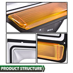 Headlight Bezel Trim Pair with Parking Turn Signal for Dodge D/W Truck