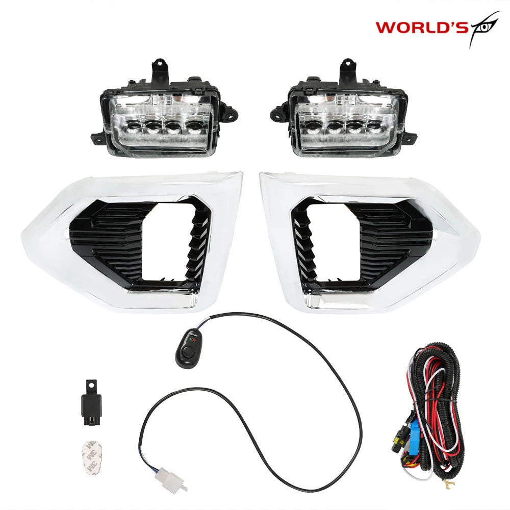 LED Fog Lights with Bezels for GMC Sierra 1500 AT4 Denali (2019–2022)