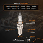 4-Pack Iridium Spark Plugs for Honda Prelude (1992–2001) 2.2L 2.3L H22A1