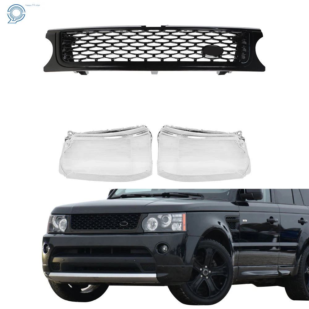 Front Upper Grill & Headlight Lens Cover for Range Rover Sport (2010–2013)
