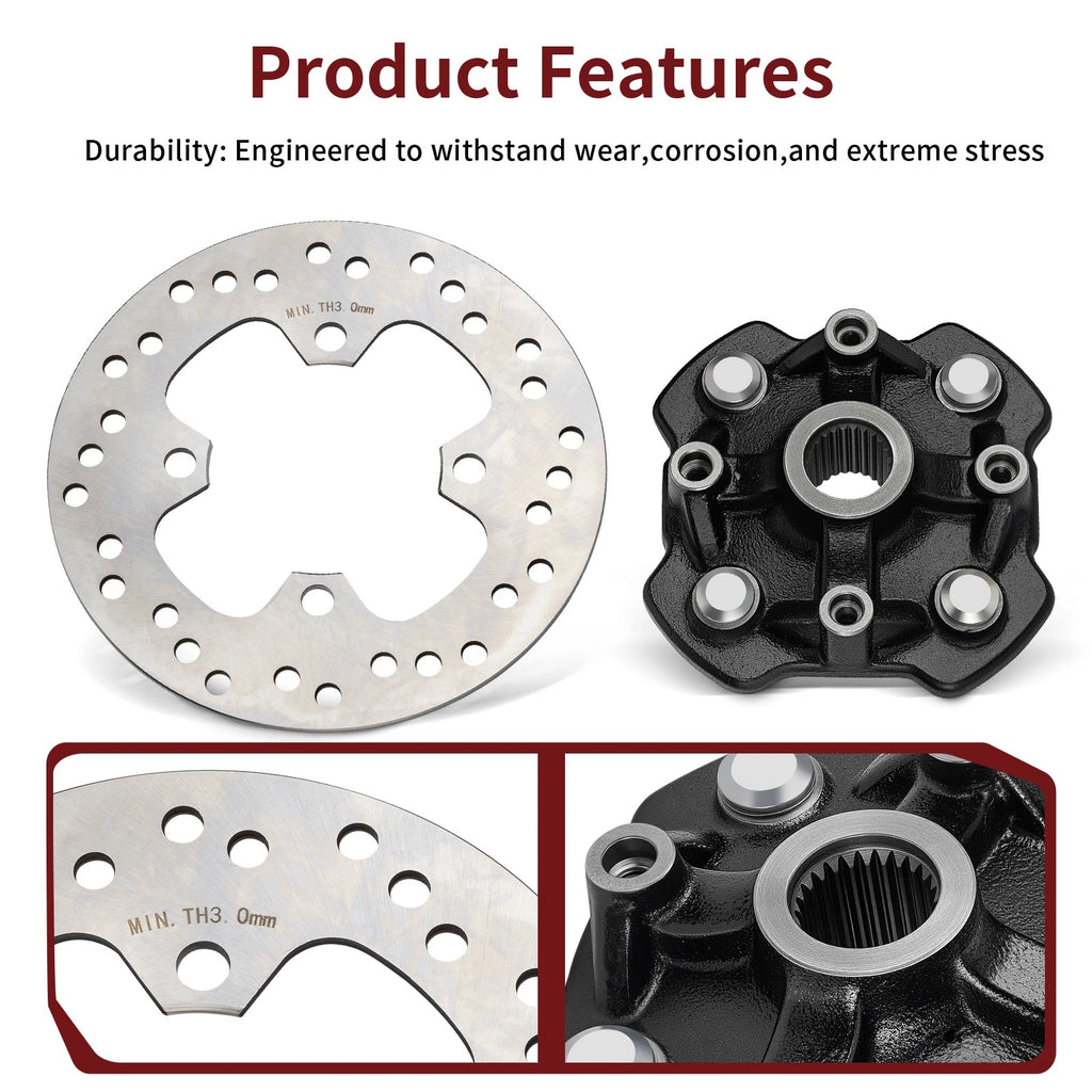 Front Left or Right Wheel Hub & Brake Disc for Honda Foreman Rubicon 500 (2001–2023)