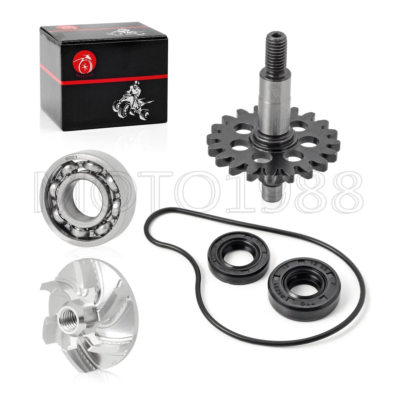Water Pump Seal Impeller Shaft Gear Rebuild Kit for Yamaha WR250F (2001–2013)