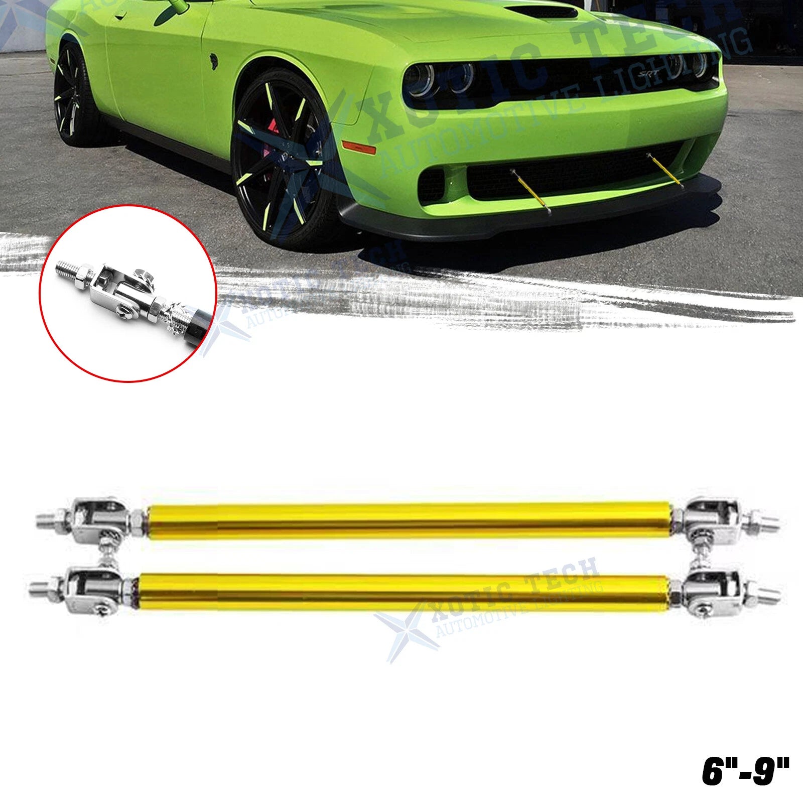 Gold Sporty Style Front Bumper Strut Rod for Dodge Charger Challenger (2006–2014)