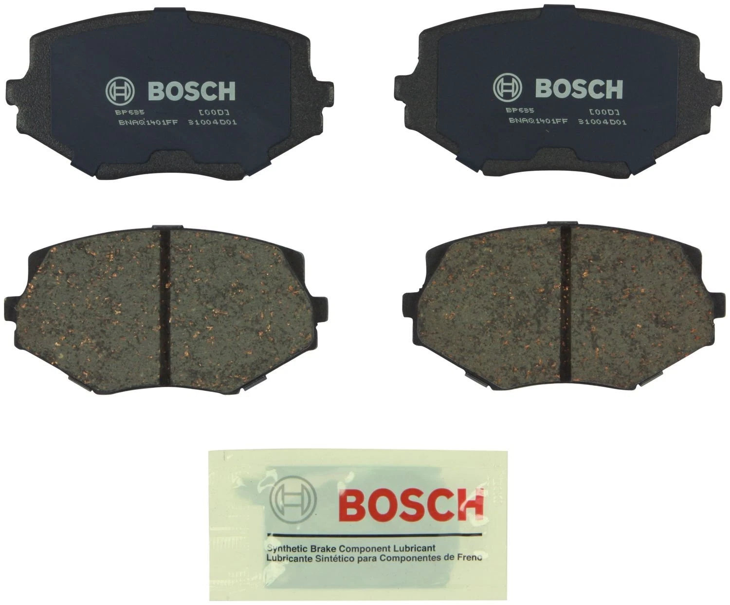 Bosch Front QuietCast Brake Pads w/ Hardware for