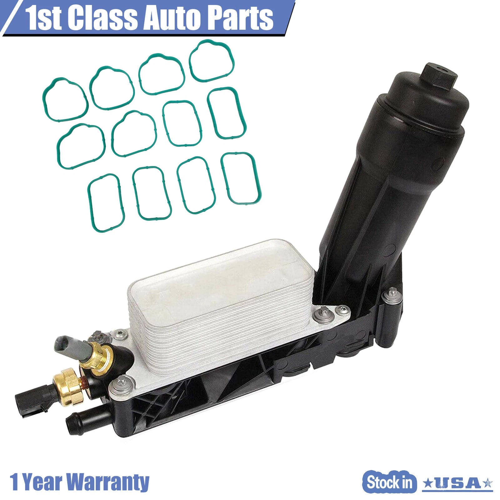 Oil Filter Housing Adapter Kit with Gaskets for Dodge Charger Chrysler 300 (2011–2013)