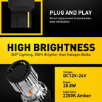 2X 50W LED Amber Yellow Turn Signal Bulbs for [Make Model] ([YYYY–YYYY])