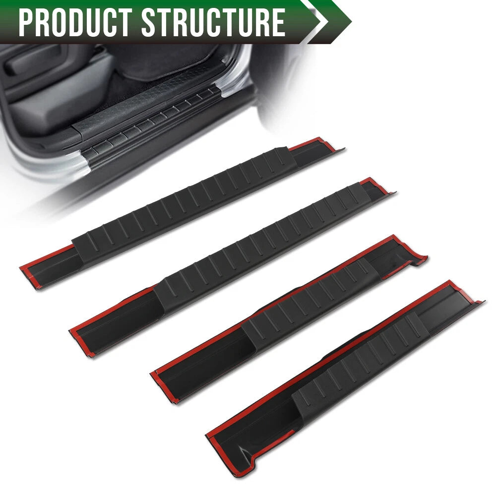 Set of 4 Rocker Panel Protector Guards for Ford F150 Crew Cab