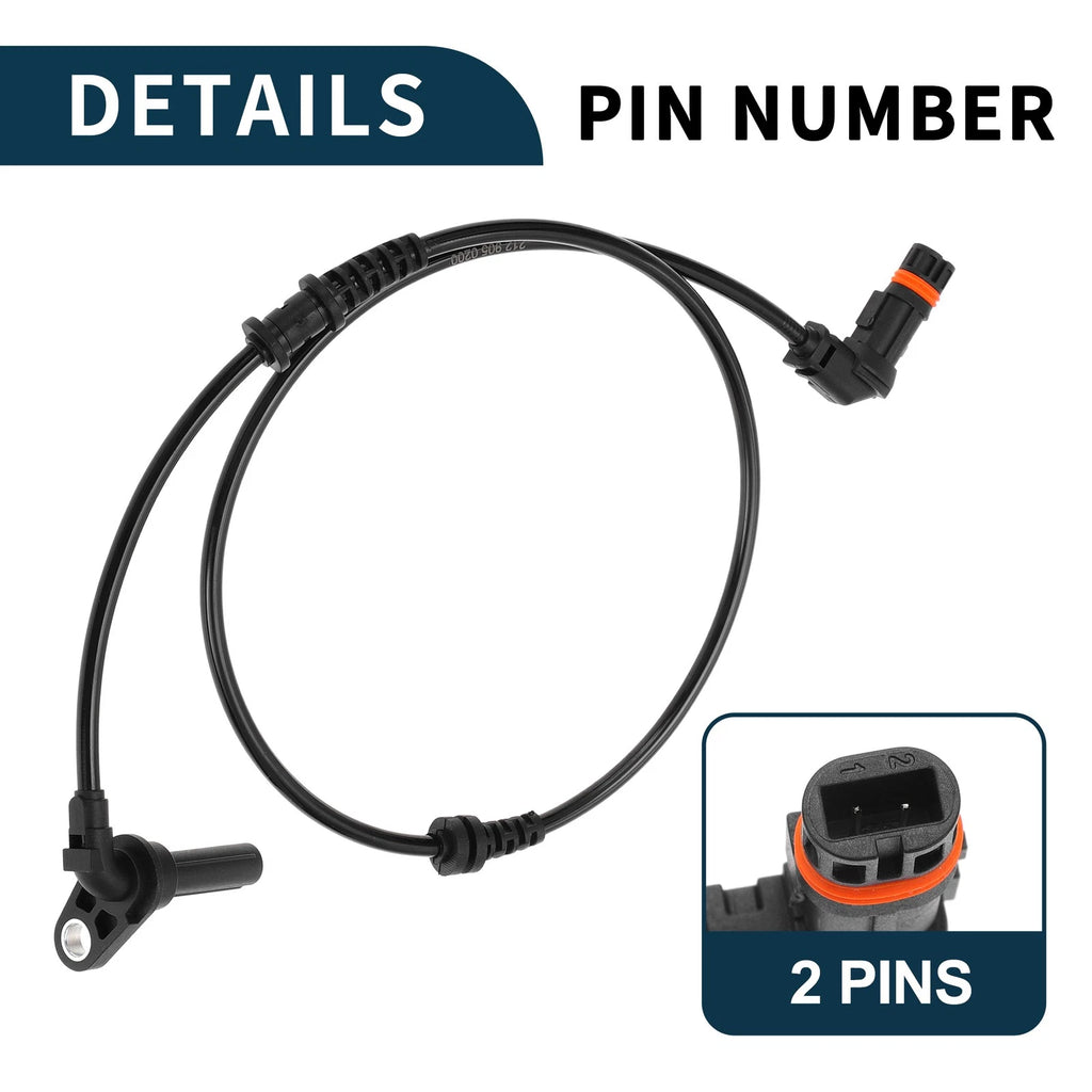 2pcs ABS Wheel Speed Sensor for Mercedes-Benz (A2129050200)