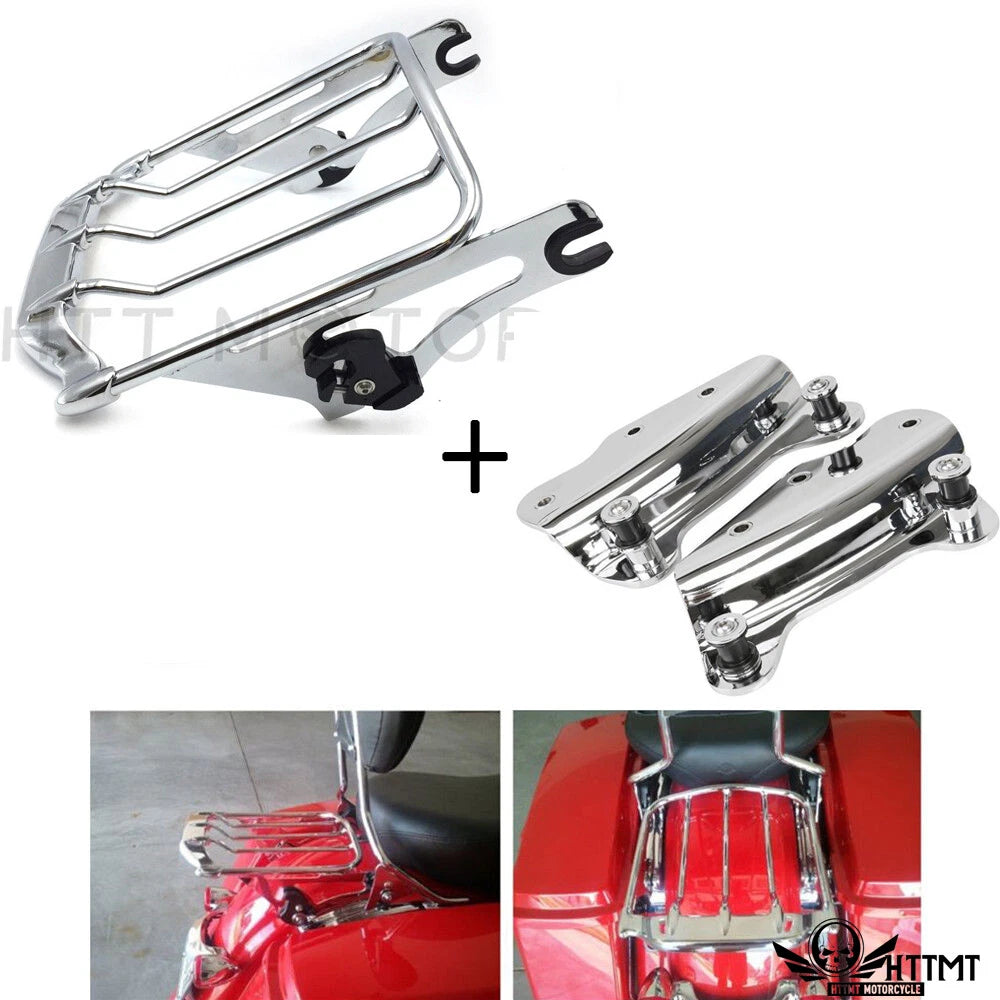 Detachable Two-Up Air Wing Luggage Rack for Harley Touring (2009–2013)