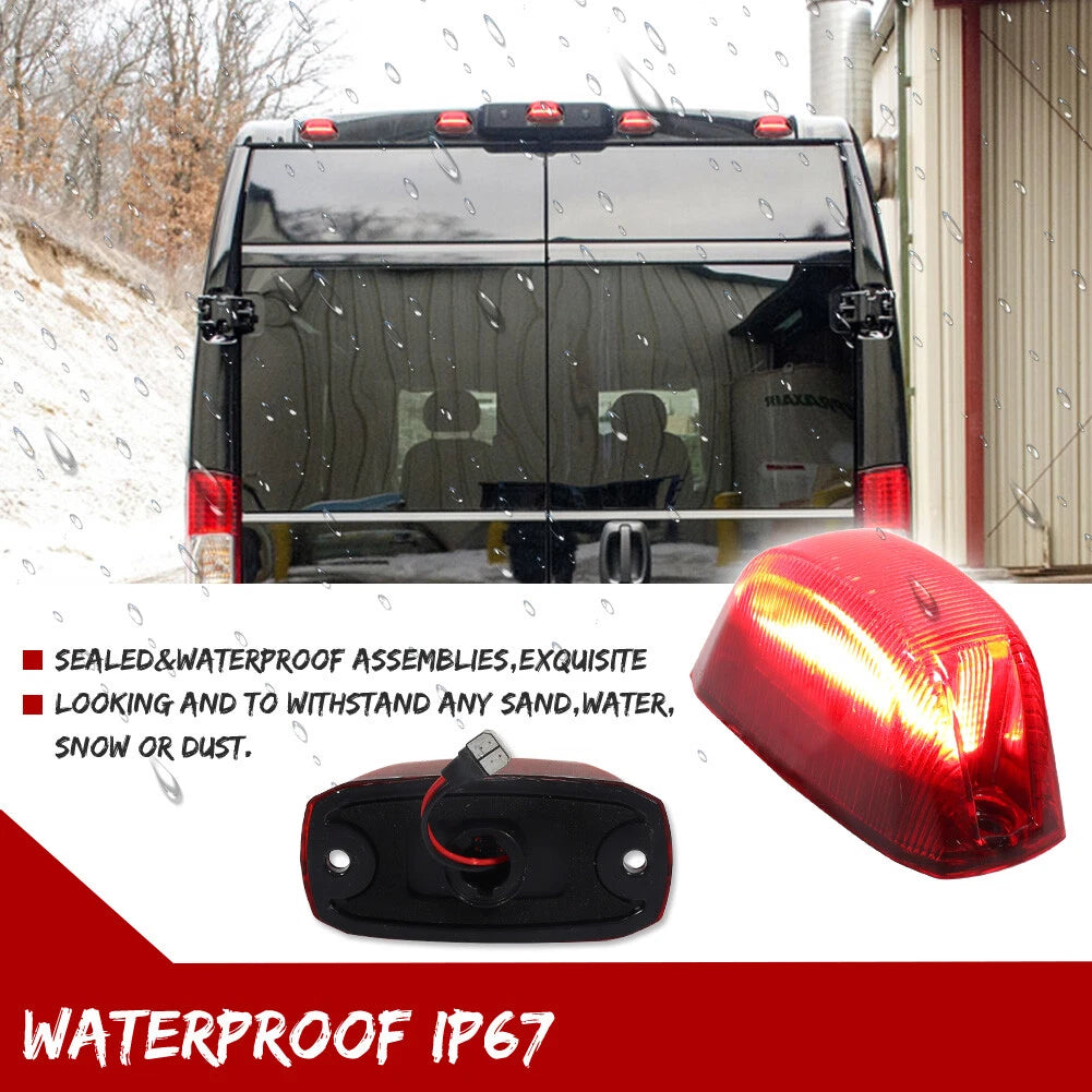 Set of 5 LED Rear Cab Roof Marker Lights for Ram ProMaster 1500 2500 3500 (2014–2023)