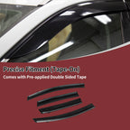 Set of 4 Window Deflectors for Honda Fit (2009–2014) - Black Vent Visors