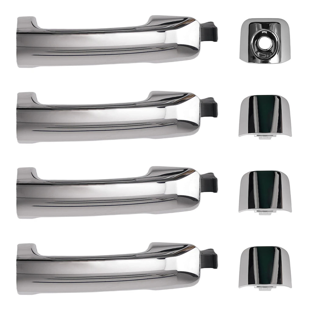 Door Handle Front Rear for Toyota Tundra 5.7L (2007–2019) Silver Plastic