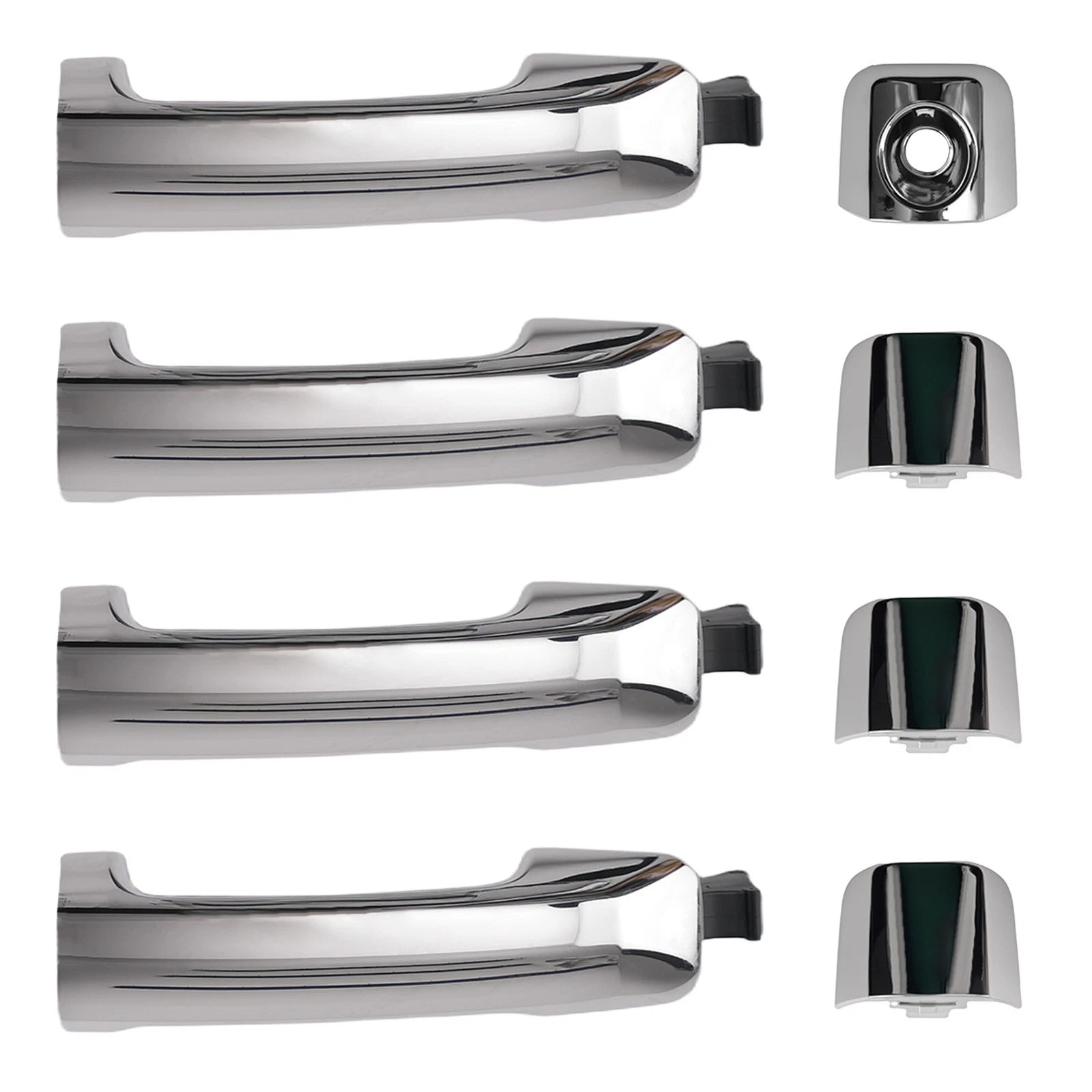 Door Handle Front Rear for Toyota Tundra 5.7L (2007–2019) Silver Plastic