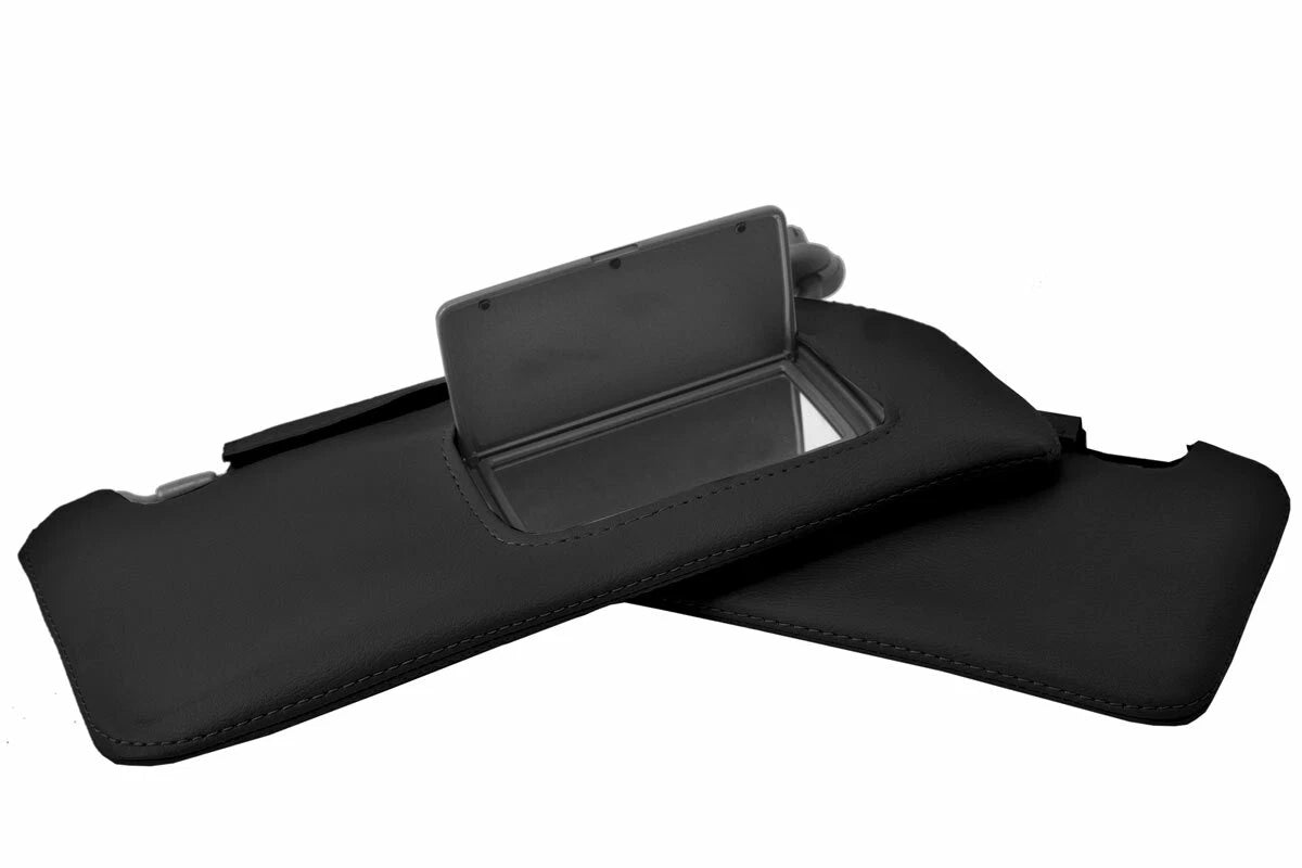 2PC Leather Sunvisors for Acura RSX (2002–2006) Black