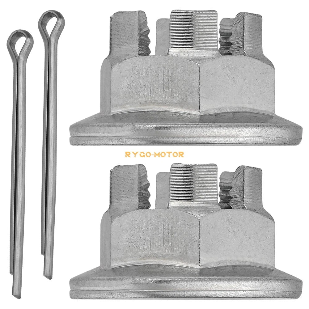 Set of 2 Axle Castle Nuts for Honda (90305-369-000, 90305-HA7-670, 90305-HM5-A80)