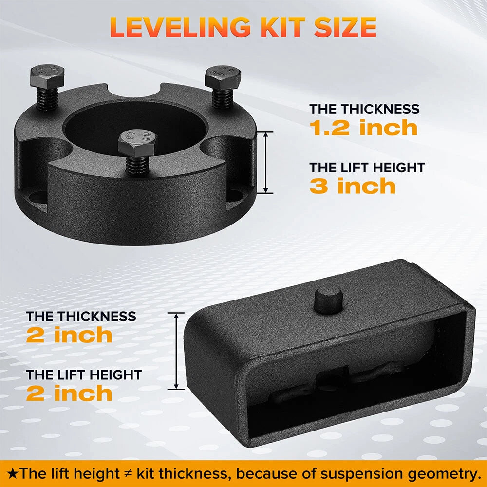Front 3" & Rear 2" Leveling Lift Kits for Toyota Tacoma (2004)