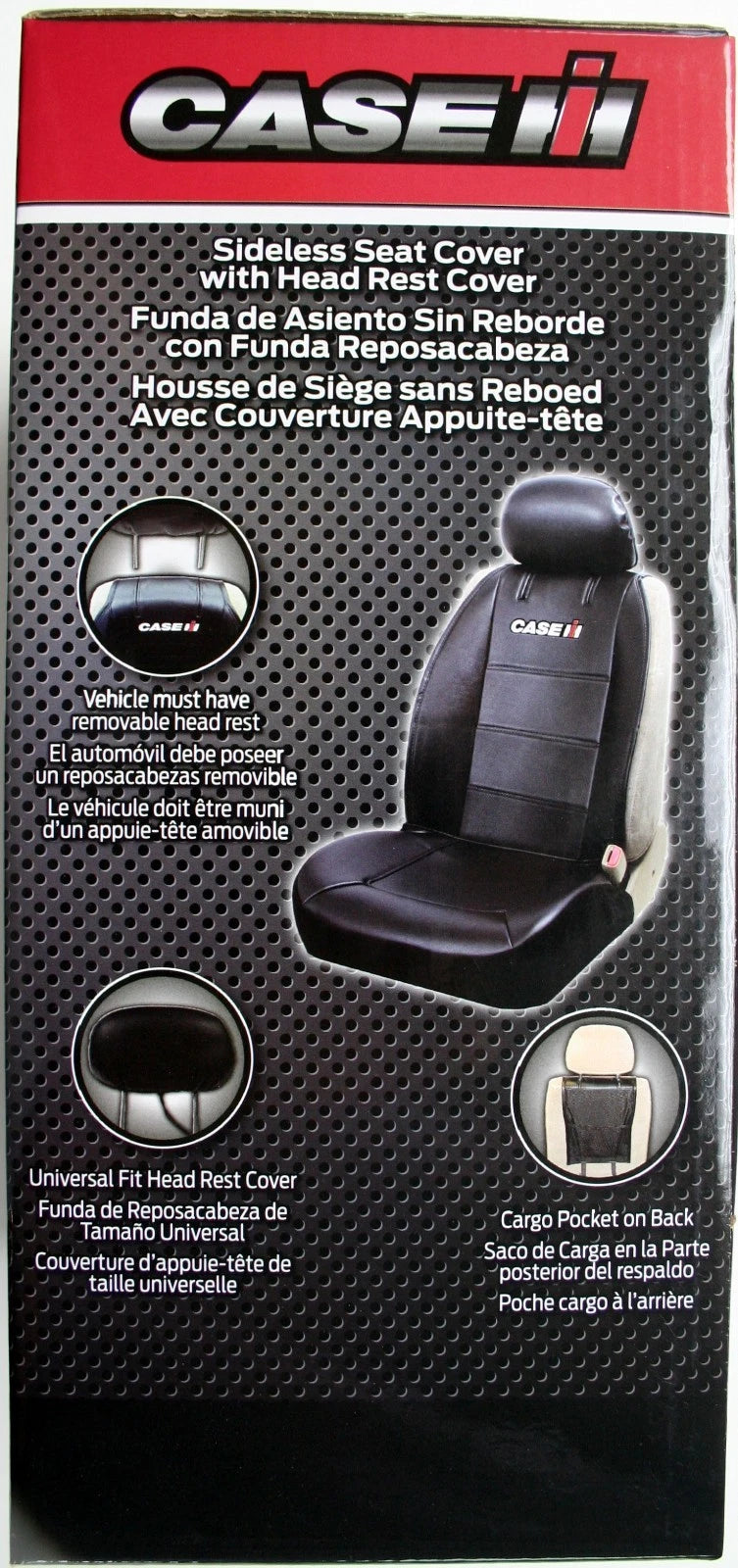 Sideless Embroidered Seat Cover for Case IH International Harvester Truck