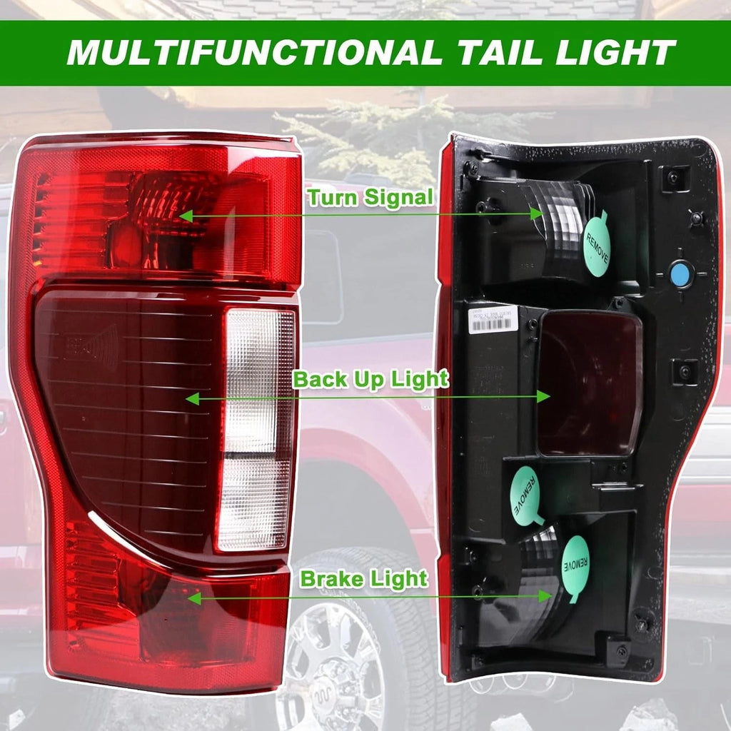 Tail Light for Ford SuperDuty Pickup (2020–2022) Left Side RADAR Non-LED