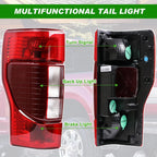 Tail Light for Ford SuperDuty Pickup (2020–2022) Left Side RADAR Non-LED