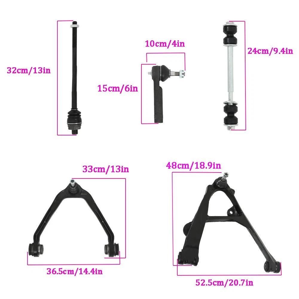 10pc Control Arm Kit for Chevy Silverado 1500 4WD (1999–2006)